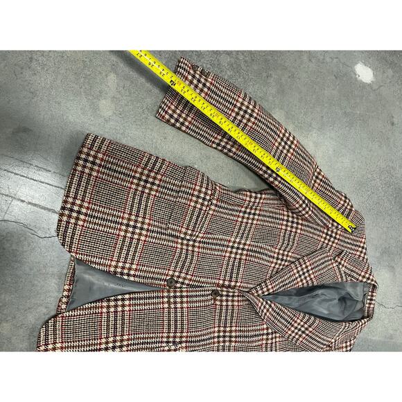 VTG Burberrys Tweed Blazer 40R English Woven Plaid Academia Preppy Old Money - Picture 3 of 10